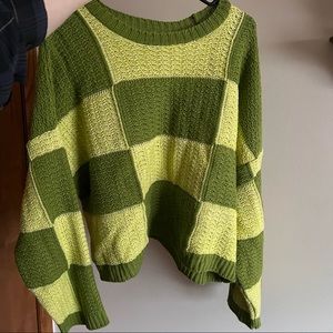 ASOS knit colorblock cropped sweater